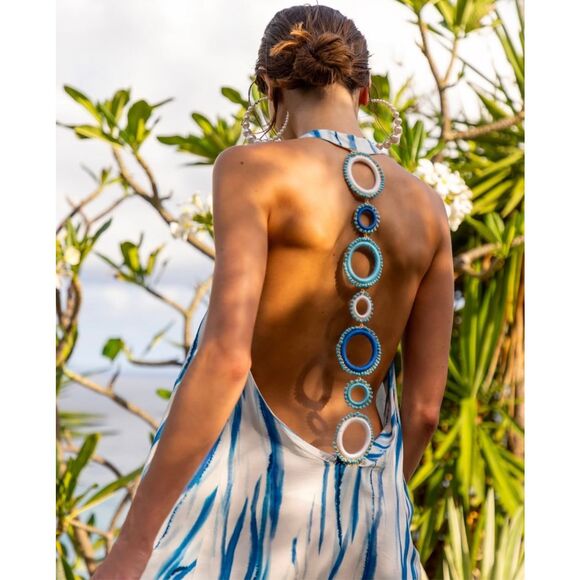 NWT MY BEACHY SIDE MAYA MAXI DRESS SIZE M $434 - Picture 3 of 13